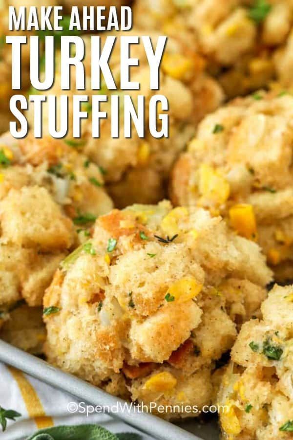 Make Ahead Corn Stuffing Recipe {Easy} - Spend With Pennies -   22 stuffing balls thanksgiving ideas