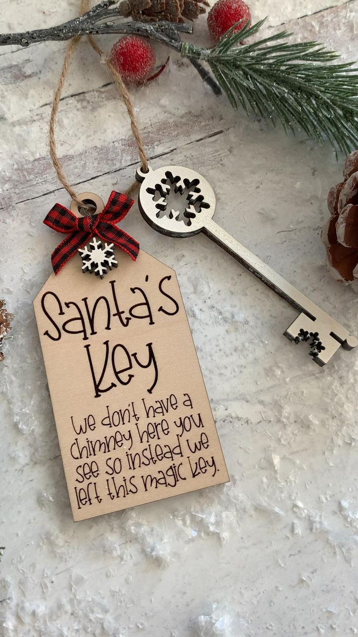Santa's Key Santa's Magic Key Key for Santa | Etsy -   24 diy christmas decorations dollar tree 2020 ideas