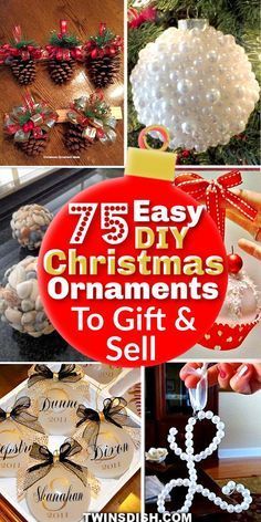 Easy DIY Christmas Ornaments That Look Store Bought - Twins Dish -   24 diy christmas decorations dollar tree 2020 ideas