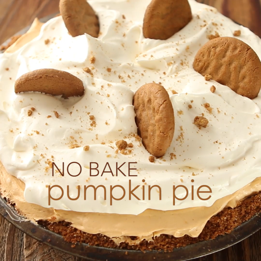 No Bake Pumpkin Pie with Gingersnap Crust [+ Video] - Oh Sweet Basil -   25 pumpkin pie recipe with real pumpkin video ideas