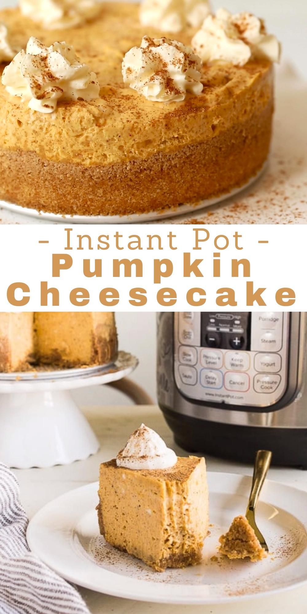 Instant Pot Pumpkin Cheesecake Recipe - Pumpkin Spice Cheesecake - Dessert for Two -   25 pumpkin pie recipe with real pumpkin video ideas
