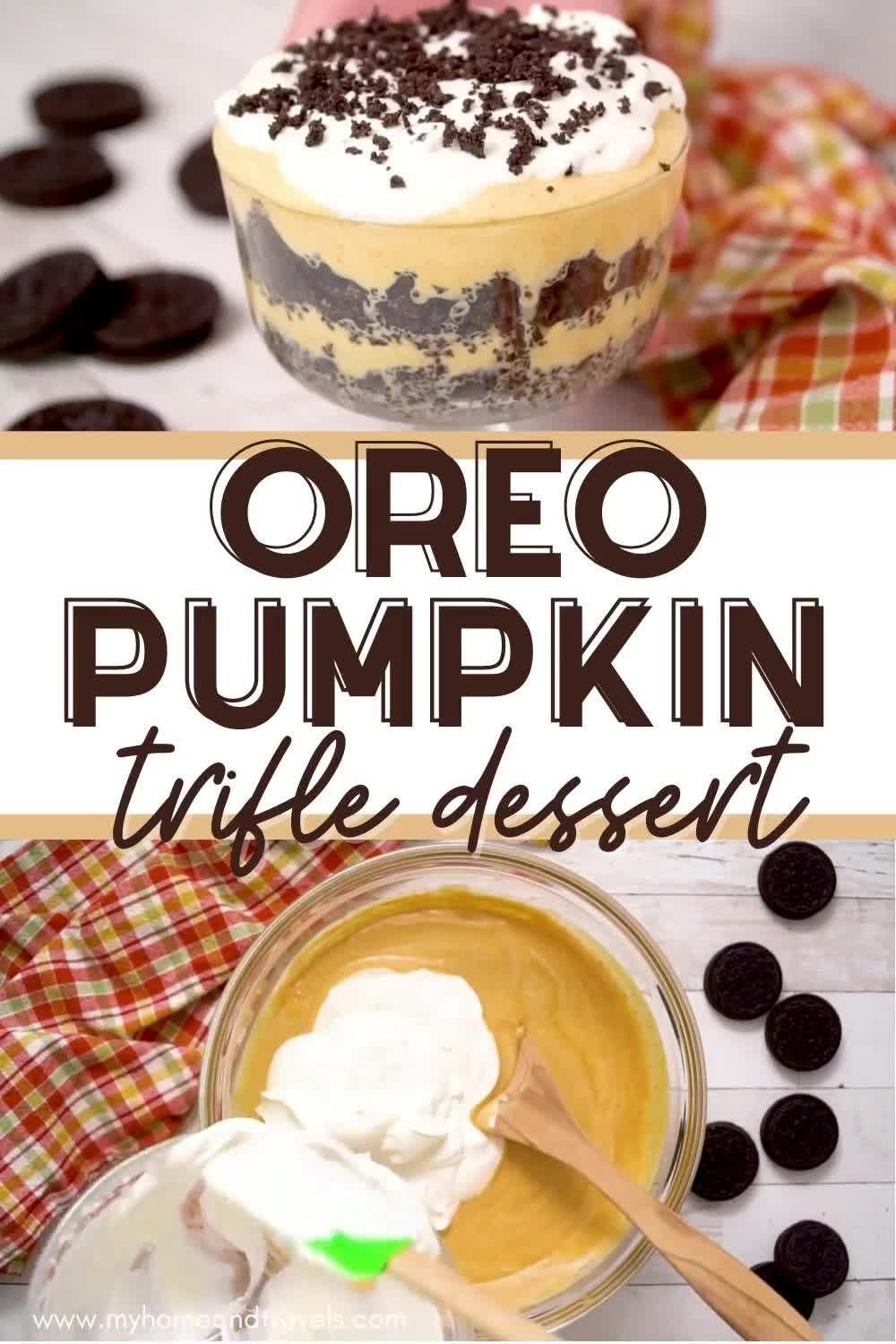 Oreo Pumpkin Trifle Dessert -   25 thanksgiving desserts for a crowd videos ideas