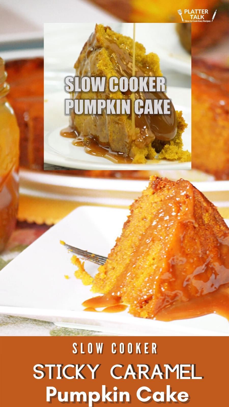 Crock-Pot Pumpkin Cake -   25 thanksgiving desserts for a crowd videos ideas