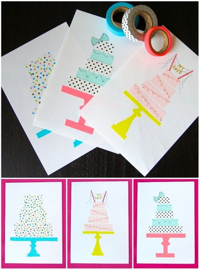 DIY Washi Tape Birthday Cards We Know How To Do It