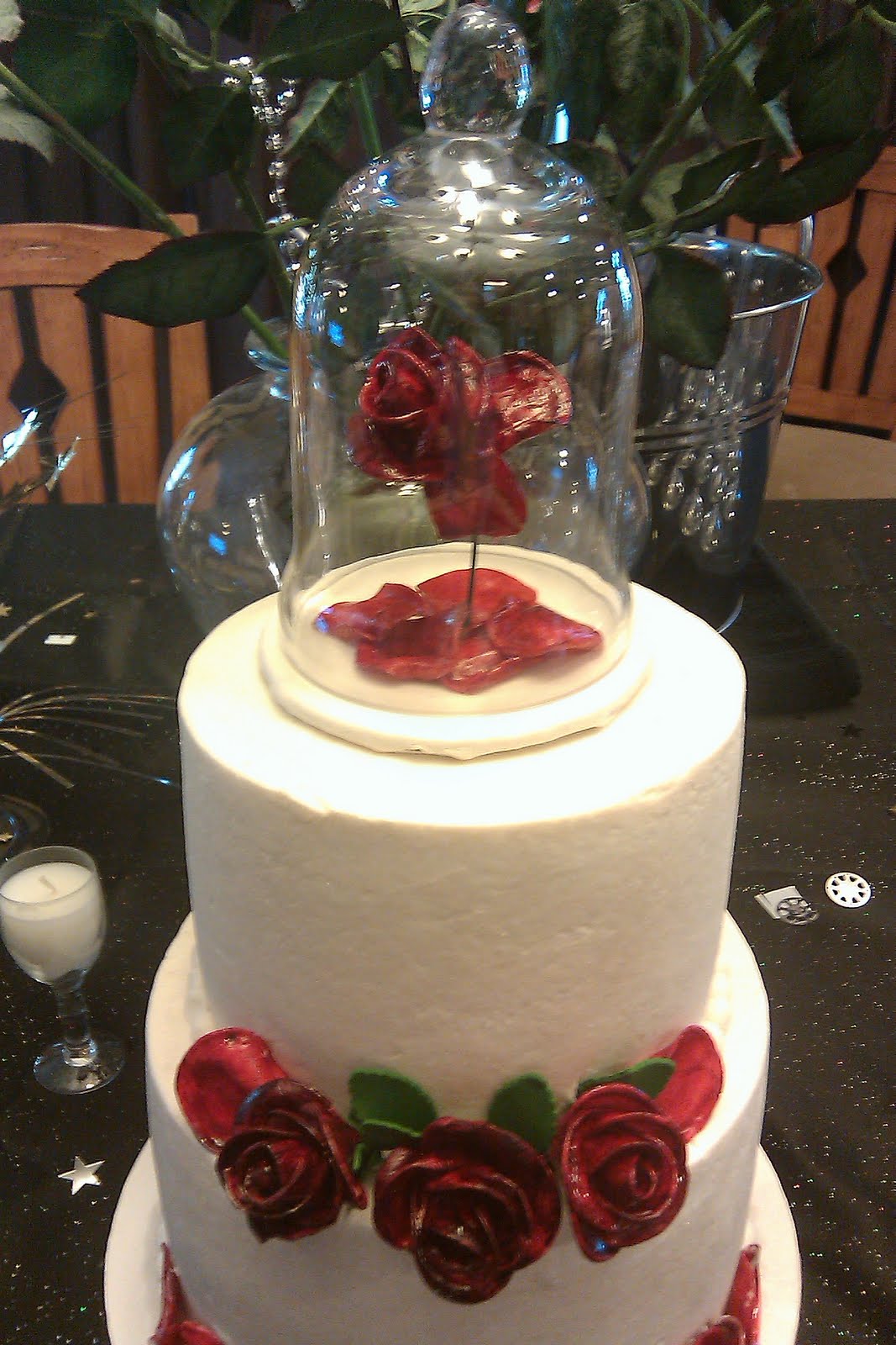 Beauty and the beast wedding cake!